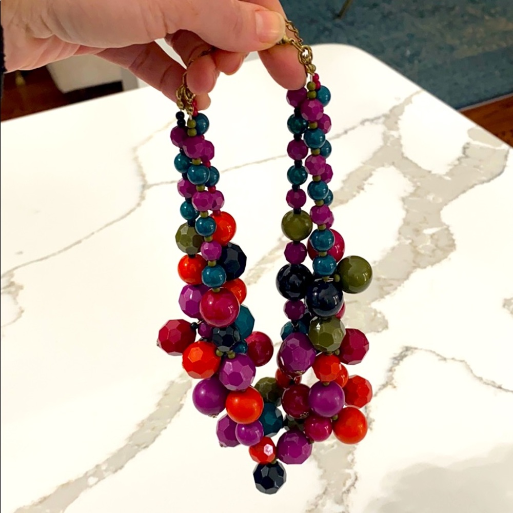 Multi colored statement necklace